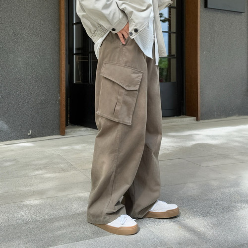 【砂洗Cargo Pants】Dark Matter纯棉直筒工装裤男复古休闲长裤秋