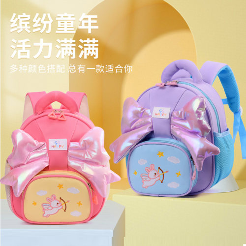 女童蝴蝶结轻便护脊双肩包