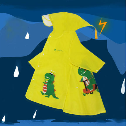 儿童雨衣男童女童雨披宝宝防水雨具幼儿园小学生可爱卡通帽檐雨衣