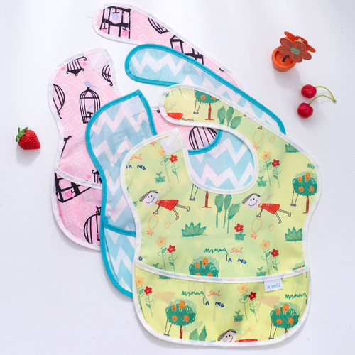 宝宝学吃饭防水免洗超软小孩围嘴