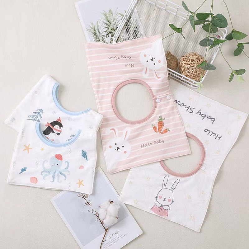 新款高档纯棉双面棉防水婴儿围兜口水巾新生防吐奶围嘴宝宝喂饭兜,婴童用品,口水巾,淘宝优惠券,粉丝福利购,淘宝优惠卷