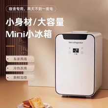 德国迷你家用保鲜小冰箱2025年新款小型办公室车载两用冷藏冰箱