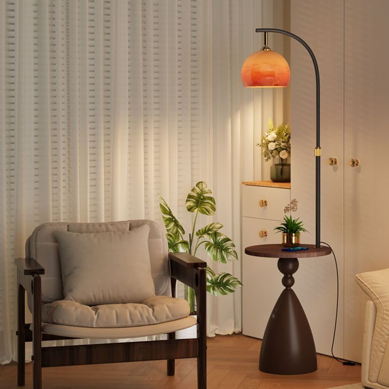 中古风落地灯客厅沙发边装饰灯罩复古氛围2025新款卧室智能置物灯,家装灯饰光源,装饰落地灯,淘宝优惠券,粉丝福利购,淘宝优惠卷