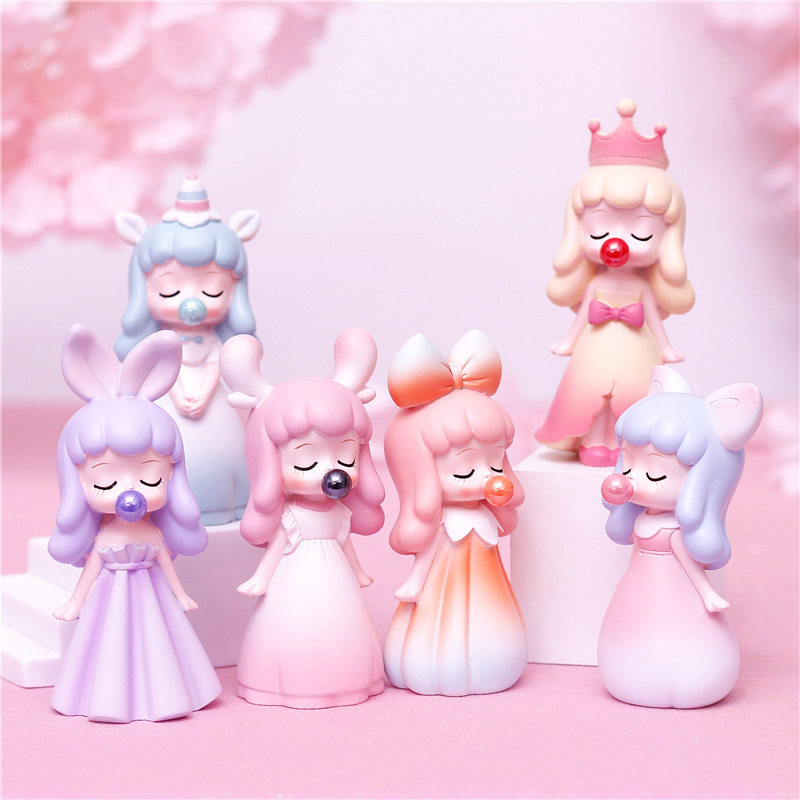 泡泡女孩盲盒网红2021新款精灵整套夜灯潮玩公仔手办摆件生日礼物