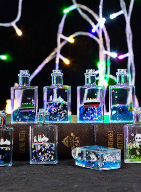 迷你方瓶帆船油滴办公桌面装饰