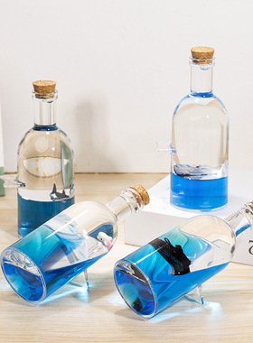 创意游轮漂浮酒瓶圆形漂流瓶