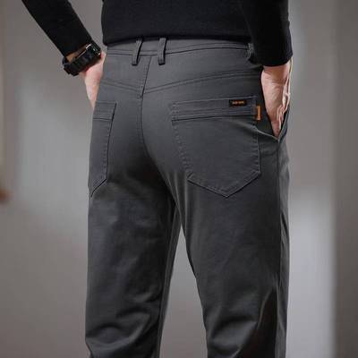 高端男士休闲裤2025商务薄款新款宽松直筒潮流大码春秋男裤子男装