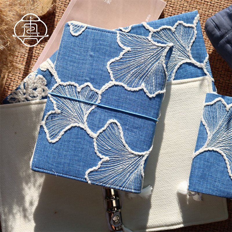 真我 花间银杏 文艺刺绣手账本手帐手工布书衣日记笔记本a5a6,文具电教/文化用品/商务用品,手帐/日程本/计划本,淘宝优惠券,粉丝福利购,淘宝优惠卷