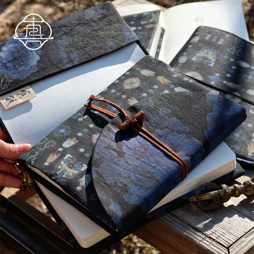 真我木雕印非遗香云纱桑蚕丝书衣