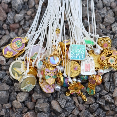 真我 粉紫国风书签 哑光新中式吊坠 拍下默认缝在书衣/本皮上寄出