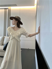 Real Hepburn V-neck dress