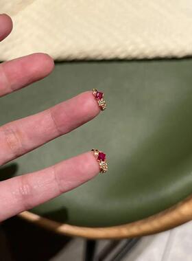 铜合金耳饰 【时尚度100！】镶嵌锆石耳环女款耳饰高级感百搭镀银