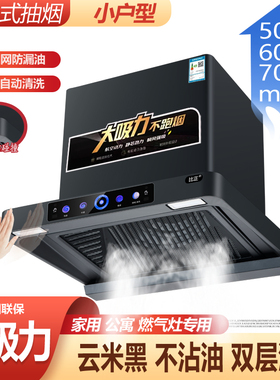 T型机油烟机家用小户型顶吸式抽烟机公寓小尺寸体感50cm600/700mm