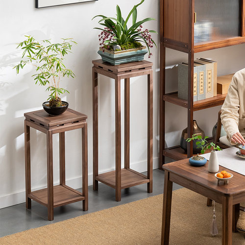 北美黑胡桃木双层花架