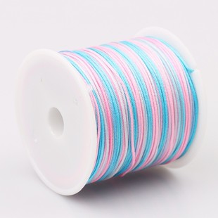 渐变段染72号玉线diy编织手链项链珠宝串珠线0.8mm渐变五彩线材