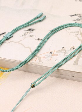 文艺吊坠素绳diy编织黄金翡翠玉佩蜜蜡平安扣项链绳简约珠宝配绳
