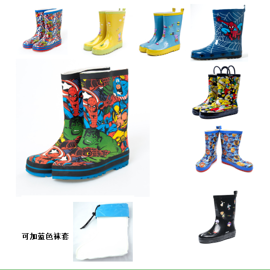 雨靴学生雨靴YO卡通中筒