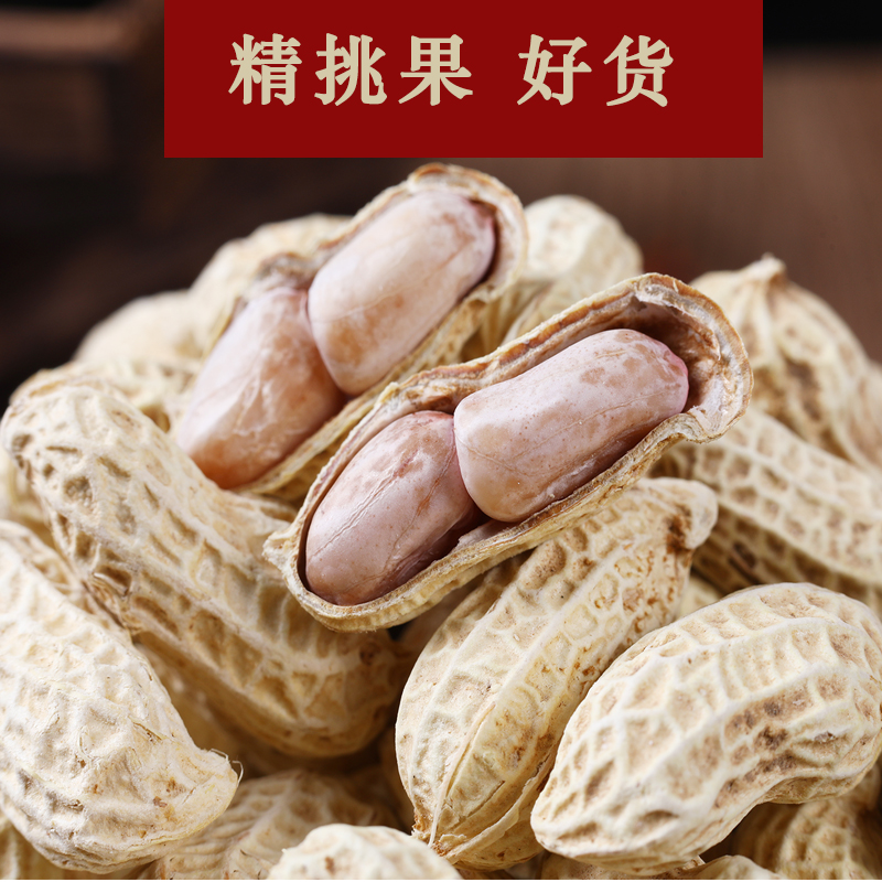 新龙岩水煮白晒湿烤花生原味咸干香带壳零食闽西特产5斤批发正品