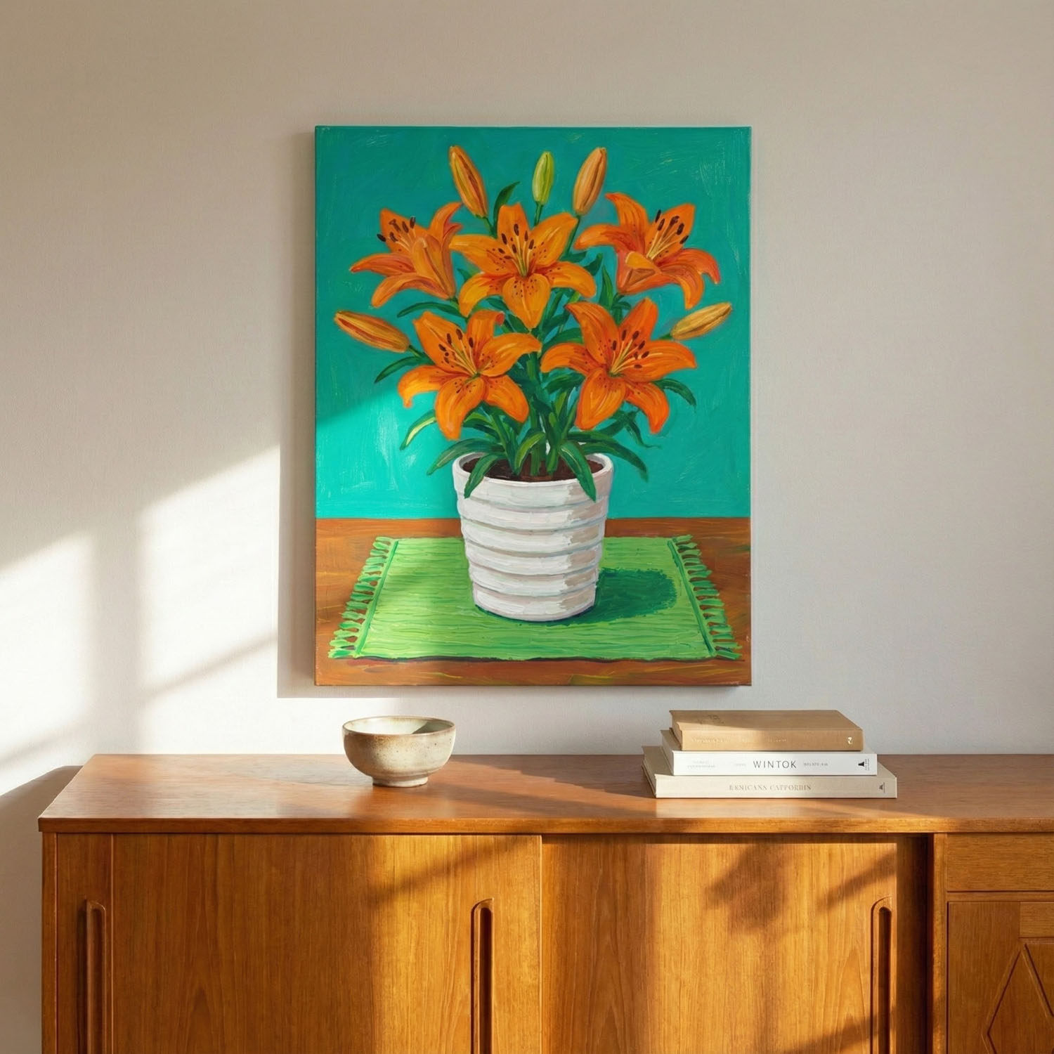 布纸有爱 橙心如意 原创现代清新花卉装饰画入户玄关竖版微喷挂画,家居饰品,现代装饰画,淘宝优惠券,粉丝福利购,淘宝优惠卷