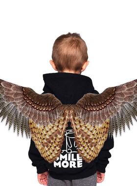 新款儿童男孩猫头鹰面具翅膀套装COSPLY派对舞台表演出装饰品道具