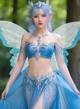 新款烫金亮光女童公主天使精灵蝴蝶大人儿童翅膀道具表演cos背饰