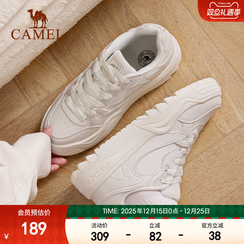 骆驼小白鞋厚底休闲板鞋女