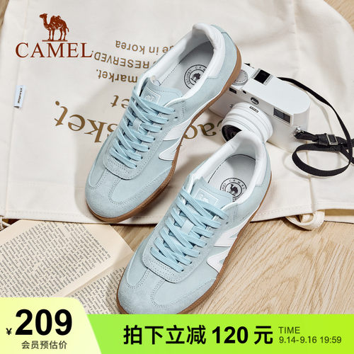 骆驼板鞋女款百搭休闲复古平底鞋