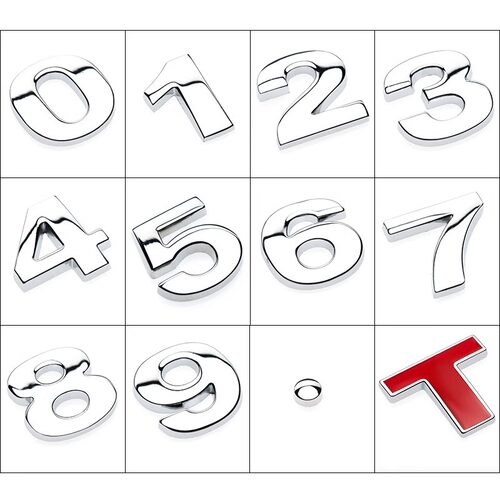 个性DIY字母贴汽车英文字母金属标后备箱数字贴车尾标改装排量标