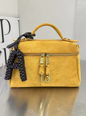 M&SHA 上新2026黄色饭盒包女轻奢手提斜挎包洋气百搭通勤包潮女包
