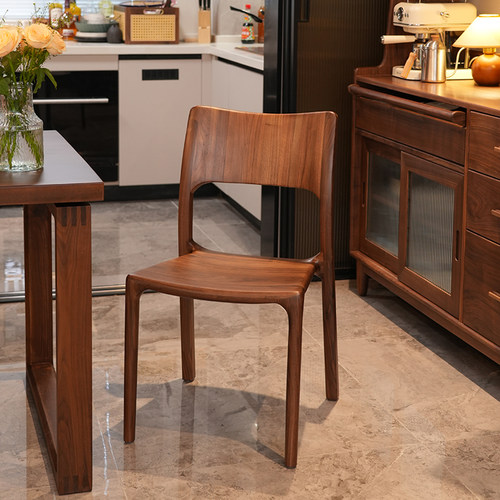 餐椅非凡木作北美黑胡桃木实木