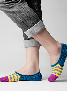 船袜男隐形浅口防滑夏季低帮纯棉防臭毛巾底袜子加厚运动大码袜套