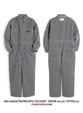 Bourn 阿美咔叽19oz重磅山核桃Union-Alls复古骑行服机车服机修工