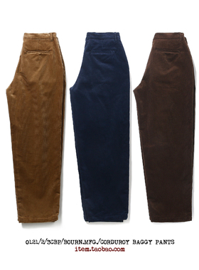 Bourn CORDUROY PANTS 阿美咔叽重磅多脂棉灯芯绒宽松直筒休闲裤