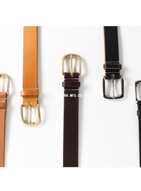 BOURN 伯安｜意大利三边直多脂植鞣革阿美咔叽手工铜扣复古腰带