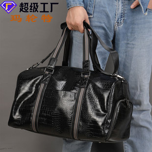 真皮短途旅行包男头层牛皮健身包男式干湿分离包带独立鞋仓