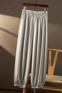 女D春天家9C33 季 醋酸高腰九分灯笼裤 光滑垂坠 特 末捡漏