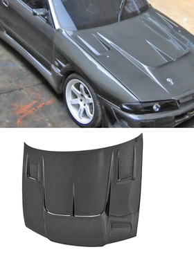 适用日产Skyline R32 GTS碳纤维改装前车头盖 开孔散热前引擎机盖
