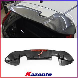 适用本田飞度Jazz Fit GK5碳纤维尾翼改装件 RS款带灯顶翼 定风翼