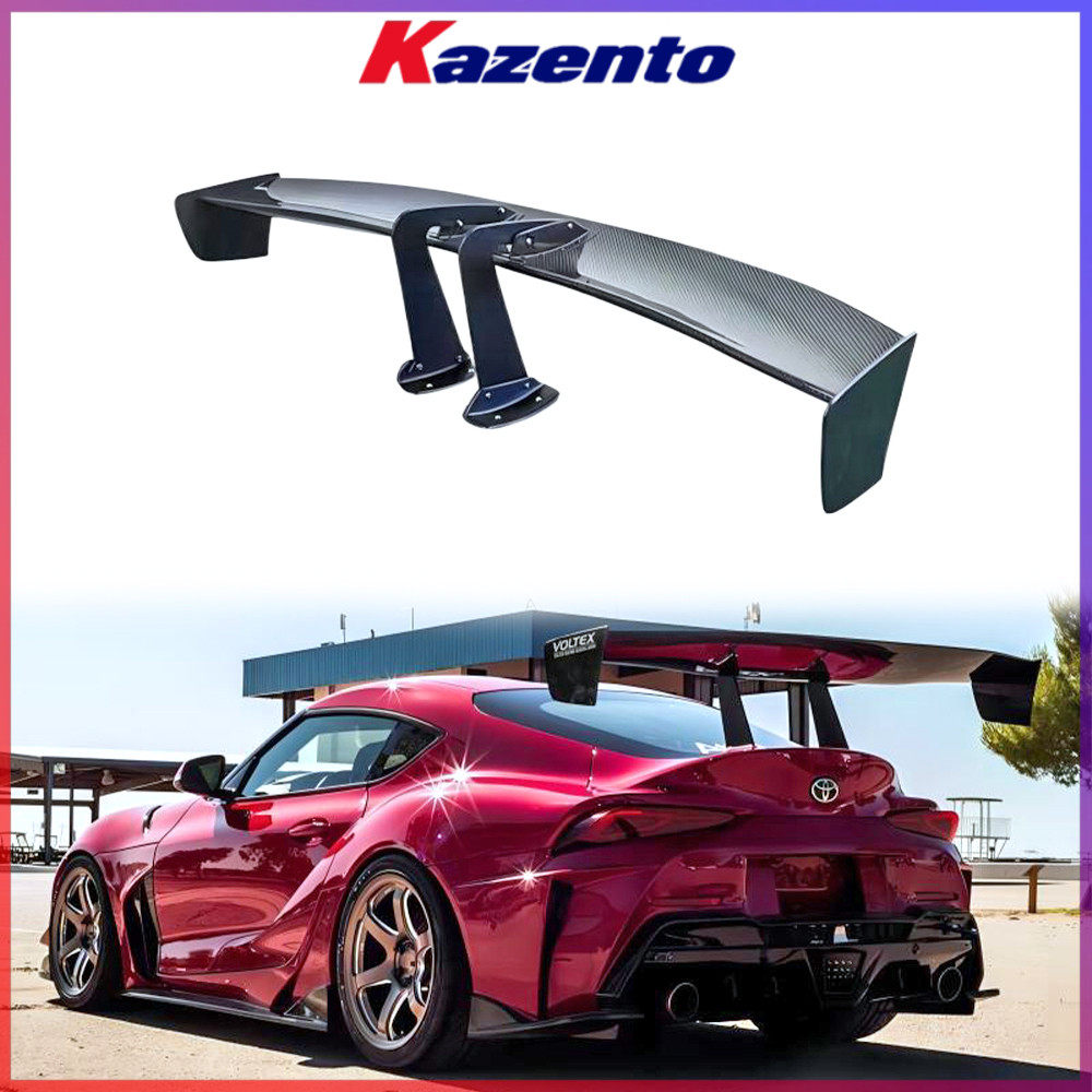 适用丰田SUPRA 牛魔王A90碳纤维尾翼改装 Vortex款鹅颈GT定风尾翼