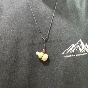 花椒木降龙木小葫芦吊坠饰品手链福禄项链中式原木色带挂绳正品