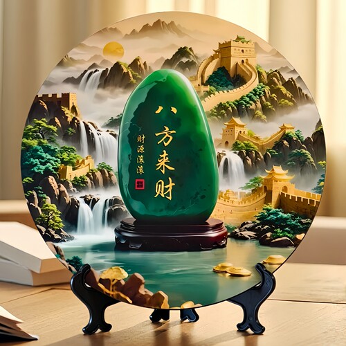 八方来财玄关客厅招财装饰画摆件