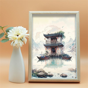 百家姓氏趣味相框远看是字近看是画桌面客厅教师节送老师装饰摆台