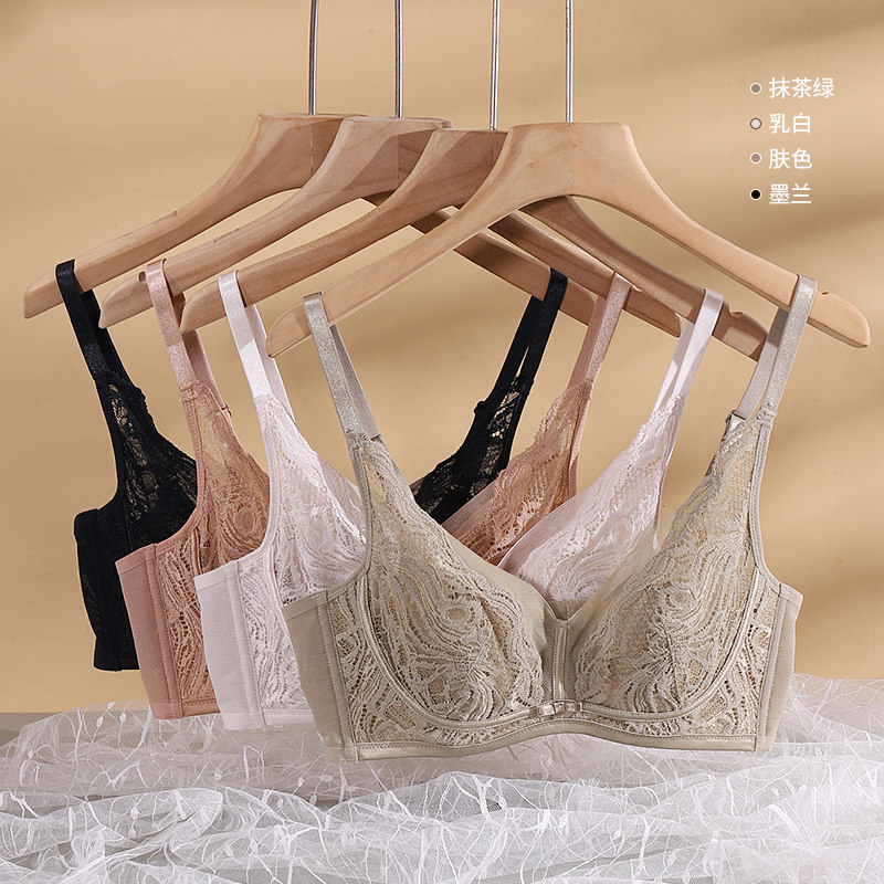 浮雕蕾丝水晶杯女无钢圈薄款小胸文胸