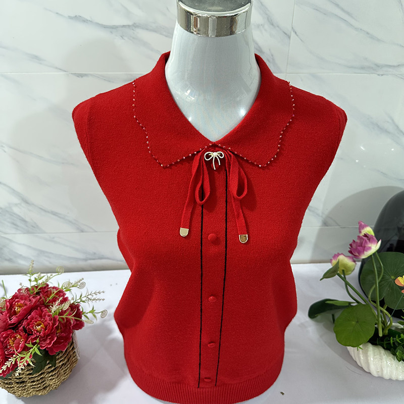 本命年大红色毛衣女秋冬款妈妈装