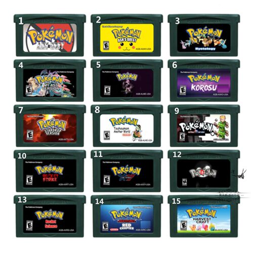 GBA游戏卡带 口袋妖怪 Pokemon 宝可梦系列 英文版