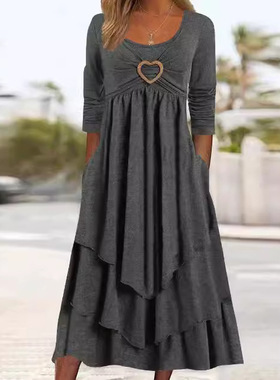 women's Waist collection heart layered cake dress girl skirt