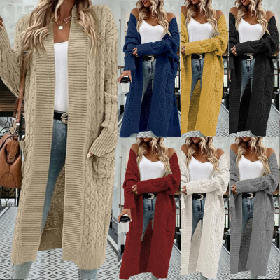 Autumn winter cardigans, loose fitting women's knitwear top