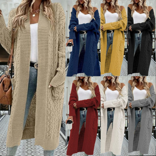 Autumn winter cardigans, loose fitting women's knitwear top