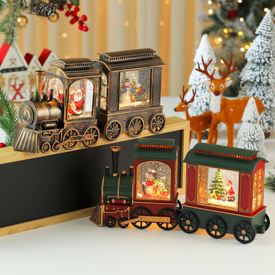 New Christmas luminous band music water injection train Gift