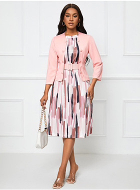 women's temperament Two piece dress set for horses dress